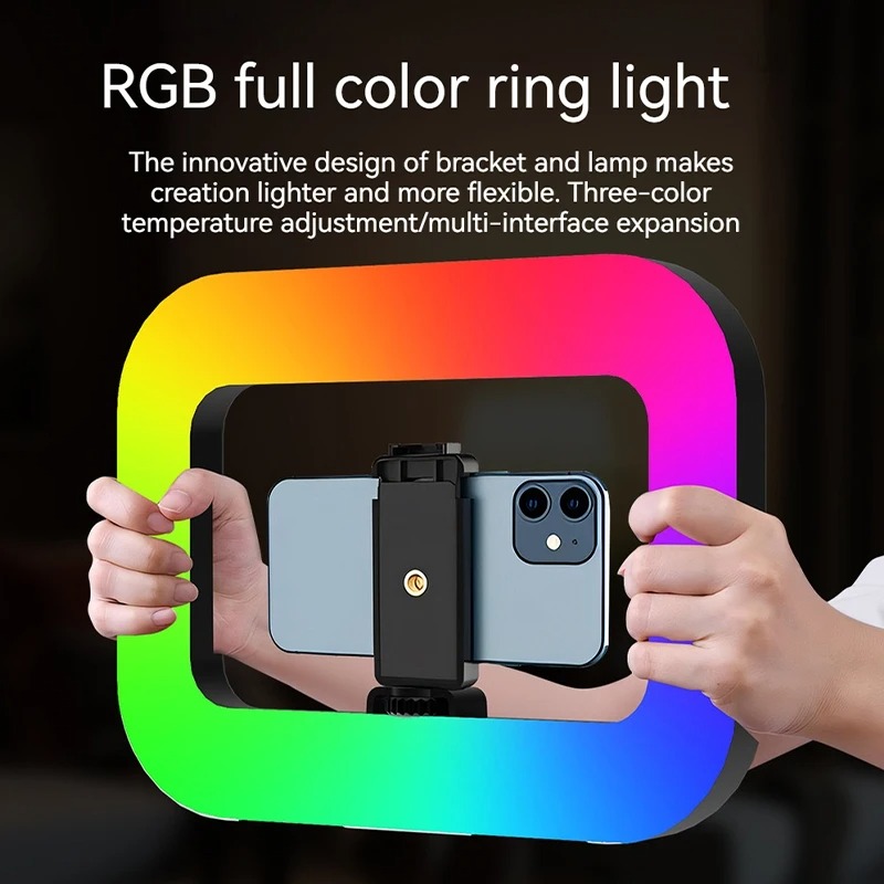 Photography Lighting Handheld - RGB Handheld Ring Fill Light Portable