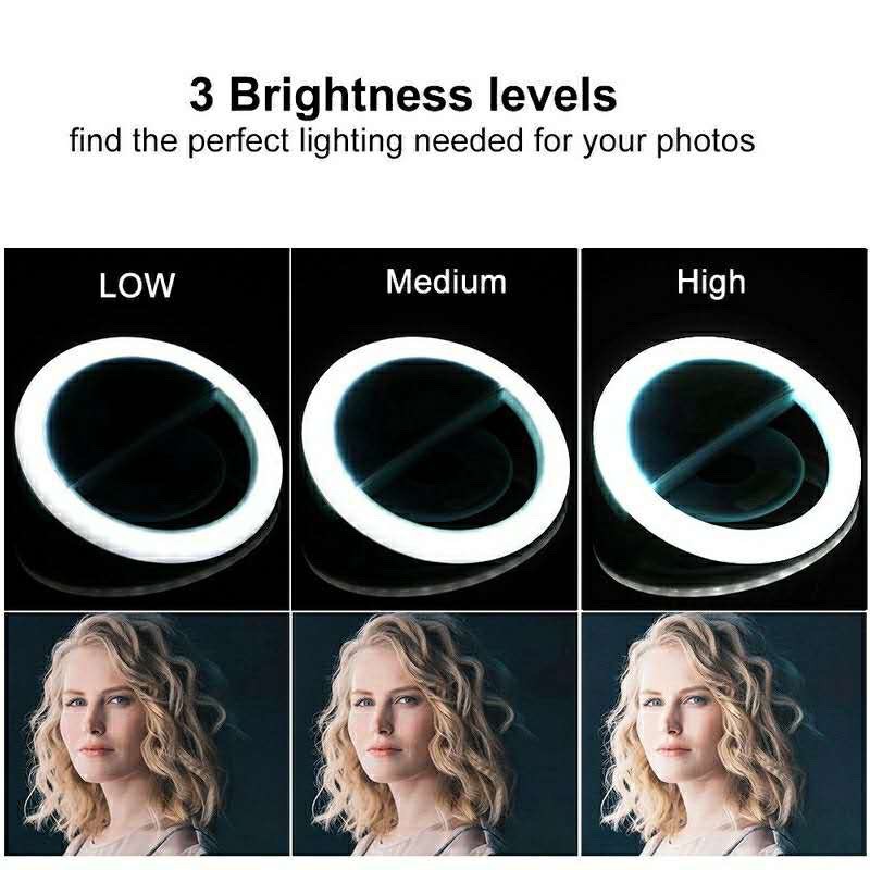 Đèn LED Selfie Vòng Sáng 3 Cấp - đánh giá và giá Photography Lighting Description