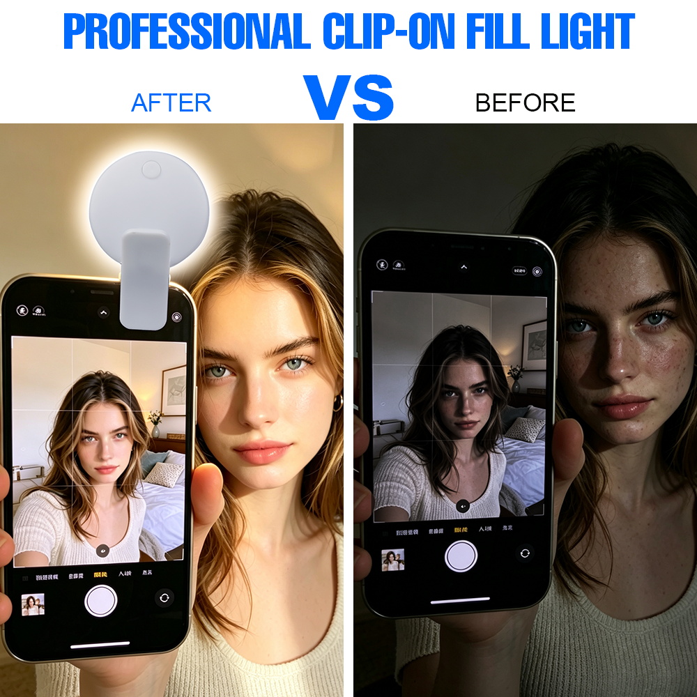 Clip LED Selfie Fill Light 3 B - đánh giá và giá Photography Lighting Description