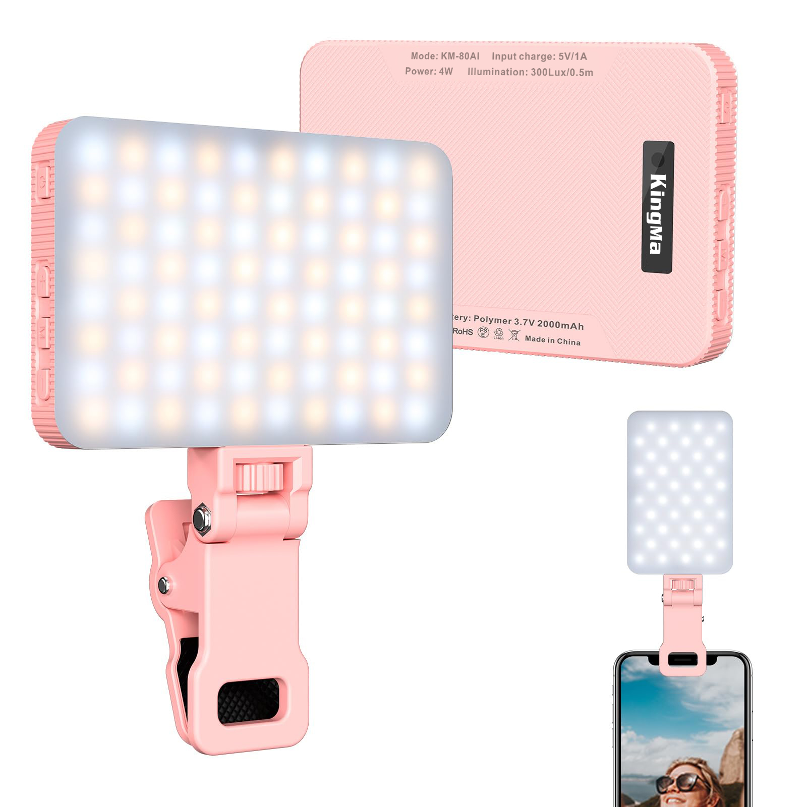 King Ma Pink Rechargeable Self - đánh giá và giá Photography Lighting Handheld