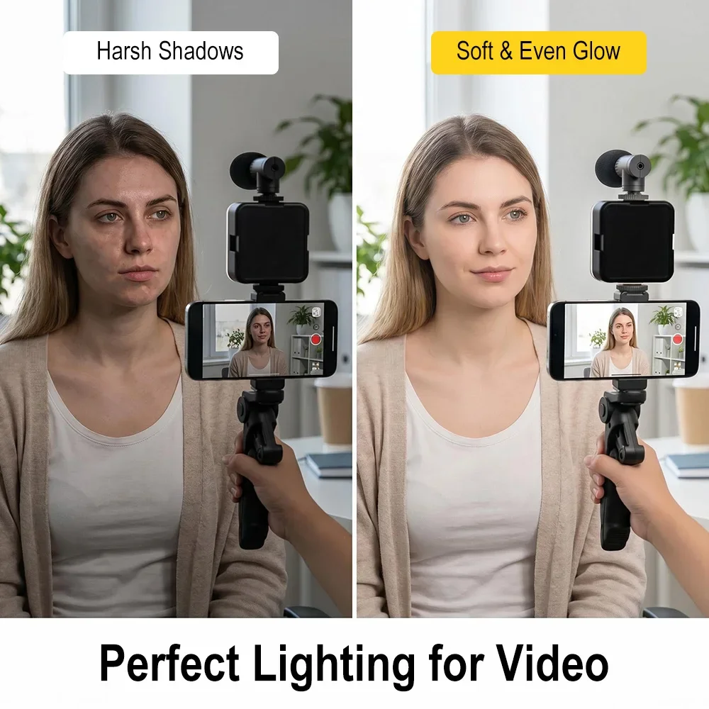 Smartphone Vlogging Kit Led Vi - đánh giá và giá Photography Lighting Kit Portable